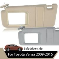 Beige &amp; Gray Sun Visor For Toyota Venza 2009 - 2016 With Sunroof 743100T022A1 Left Driver Car Window Cover Shade Sunvisor Shield