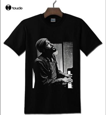 Marvin Gaye Black T-Shirt Tee Shirt Custom Aldult Teen Unisex Digital Printing Fashion Funny New Xs-5Xl 【Size S-4XL-5XL-6XL】