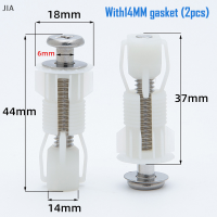 JIA ชุดสกรูยึดฝาชักโครกสำหรับยึดในห้องน้ำชุดสกรูขยายน็อตน็อตอะไหล่ห้องน้ำปลั๊กขยายไนลอน