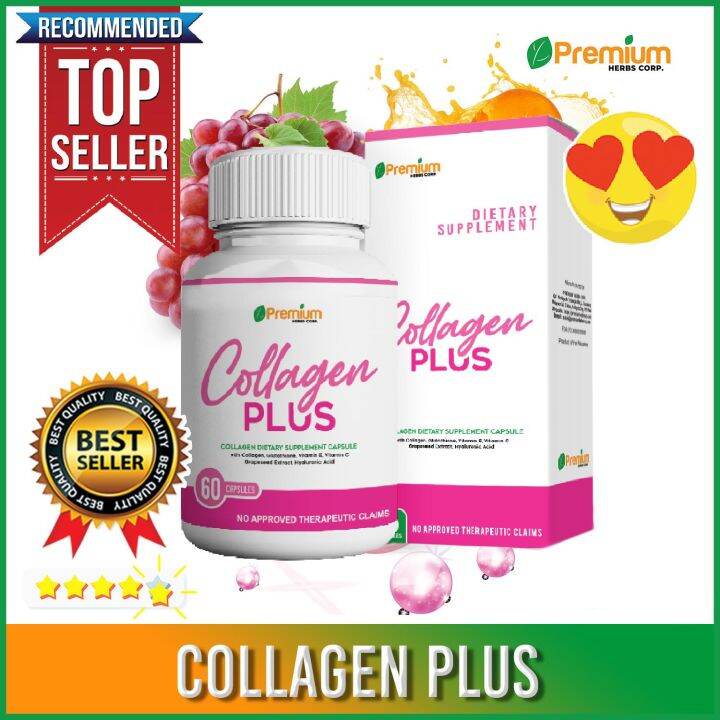 Collagen Plus 600mg with Glutathione, Collagen, Vitamin E, Vitamin C 60 ...