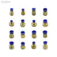 Air Pipe Fitting 10mm 12mm 8mm 6mm 4mm Hose Tube 1/8 3/8 1/2 1/4 Female Thread Brass Pneumatic Straight Connector PCF type