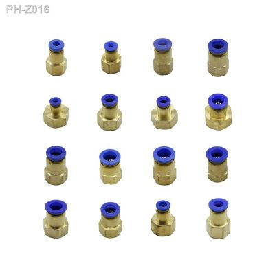 Air Pipe Fitting 10mm 12mm 8mm 6mm 4mm Hose Tube 1/8 3/8 1/2 1/4 Female Thread Brass Pneumatic Straight Connector PCF type