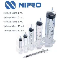 Nipro Syringe นิโปร ไซริงค์ ไซริ้ง 1,3,5,10,20,50 ml [แบ่งขาย 1 ชิ้น] กระบอกฉีดยา หลอดฉีดยา ล้างจมูก ป้อนยาเด็ก