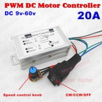 hho pwm DC 9V-60V 12V 24V 48V 20A High Power PWM DC Motor Speed Controller CW CCW Reversible Switch