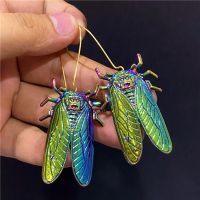 [LWF HOT] ครบชุด☏Cicada ต่างหู Big Beetle ต่างหูธรรมชาติ Study Victorian Cicada Entomologist ฤดูร้อน Bug แปลกเครื่องประดับ