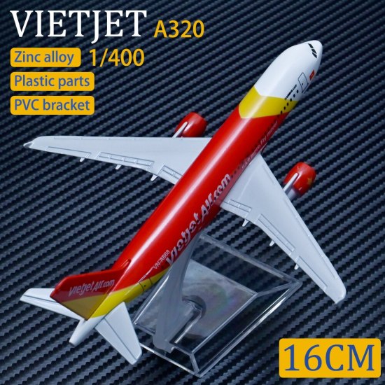 Kim loại mô hình máy bay 1 400 16cm tứ xuyên hãng hàng không a320 mô hình - ảnh sản phẩm 7