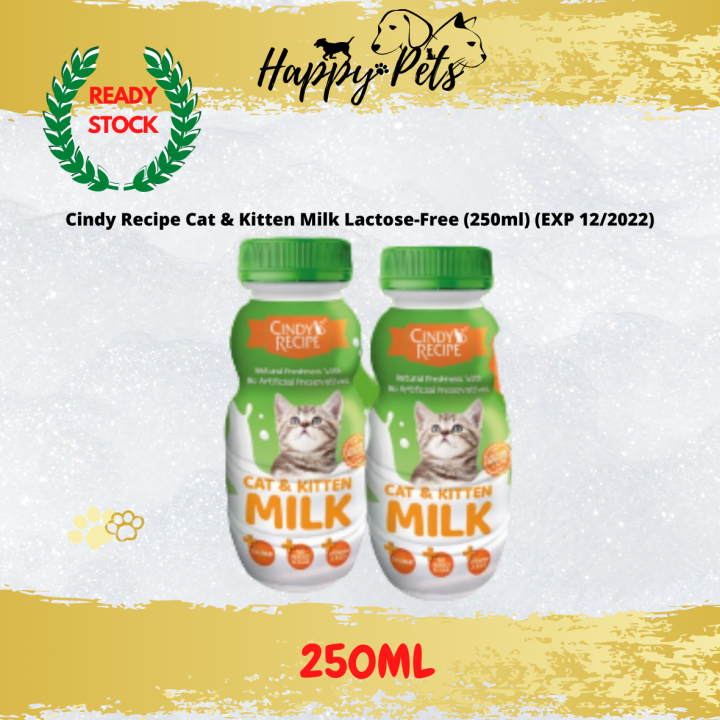 Cindy Recipe Cat & Kitten Milk LactoseFree (250ml) (EXP 10/2023) Lazada
