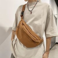 【Ready Stock】 ☜ C23 4 Colors Canvas Big Capacity Korean Ins Japanese Simple Men Pouch Bag Waist Belt Bag Chest Pack for Men