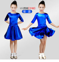 New Girls Lace Ballroom And Latin Dance Dresses For Sale Cha Cha Rumba Samba Jive Long Sleeves Children Teen Latino Dress