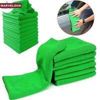 ○ 10pcs Microfiber kitchen Washcloth Auto Car Care Green Towels Cleaning Tool New