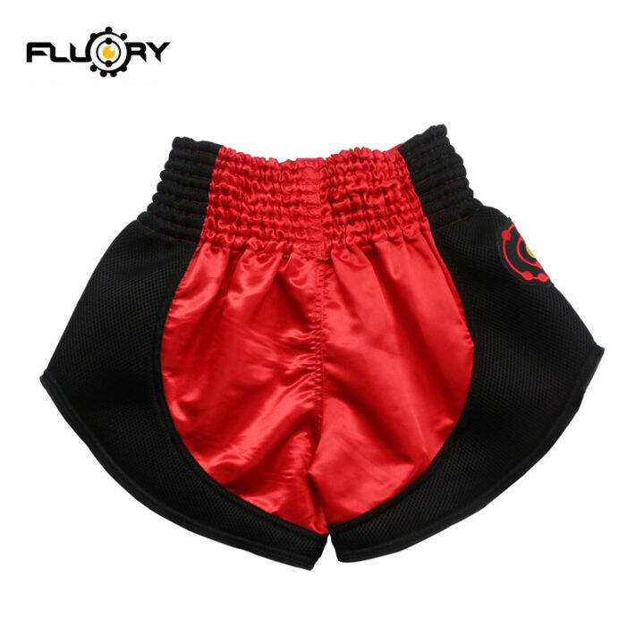 fluory-retro-embroidery-patches-shorts-100polyester-trainning-wear-pants-unisex-mma-boxing-trunks