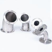 Ferrule O/D 50.5-119mm Tri Clamp 1.5 quot;-4 quot; 304 Stainless Steel 45 Degree Elbow Sanitary Pipe Fitting Adapter Home Brew