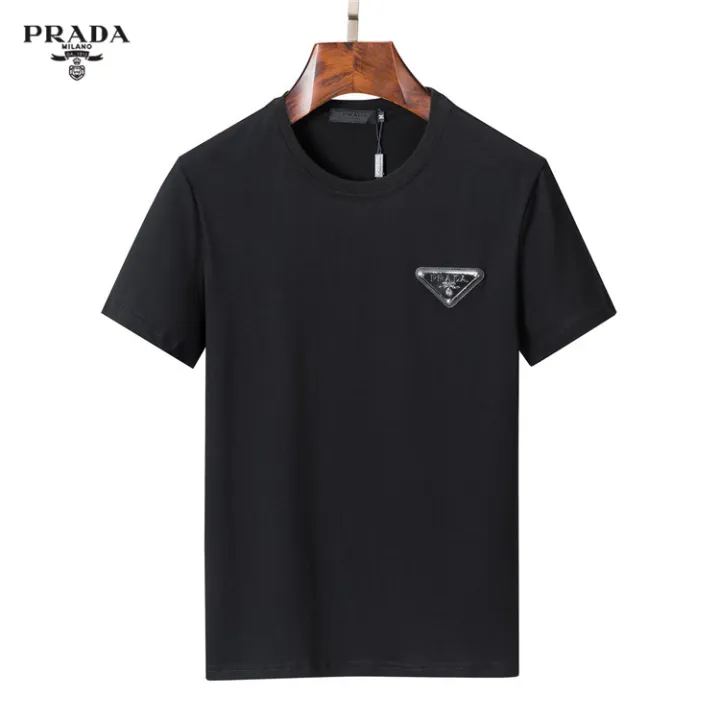 Black Green) Original Prada T Shirts for Men Summer New Men's T Shirts  Casual Fashion Simple Short Sleeve Shirts & Tops | Lazada PH