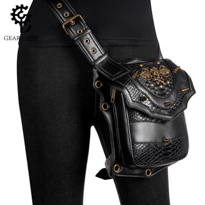 2023 Summer New Bag Womens European And American Punk Skull Motorcycle Bag Crossbody Shoulder Bag Female Neutral Outdoor Pocket