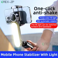 CREX-ZP Gimbal ổn định điện thoại di động đèn chiếu sáng phụ Gimbal tự động cân bằng selfie thanh và Chân máy nút cho HP với bluetooth không dây điều khiển từ xa