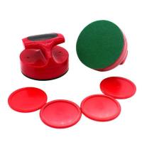 1ชุด Air Hockey Pushers และ Red Air Hockey Pucks สำหรับตารางเกม2 Strikers 4 Pucks