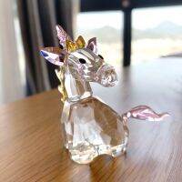 Crystal Lucky Angel Horse Figurine Glass Handmade Unicorn Animal Paperweight Collection Ornament Home Table Decor Kids Gifts