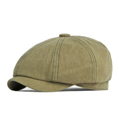 หมวกเบเร่ต์แบบประดับตกแต่งแฉกแนวขนานเป็นรูปตัว V ล้วนสำหรับผู้ชายหมวกแปดเหลี่ยมผ้าฝ้ายอังกฤษหมวก Newsboy ฤดูใบไม้ร่วง2022