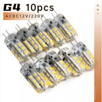 ∈ 10Pcs G4 Led Bulb 2W 3W 5W 9W 10W 12W 15W AC/DC12V/AC220V 3014SMD Silicone Lamp Warm white/White l 360 Degree Angle LED Light