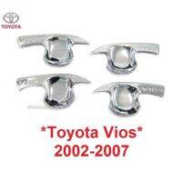 SALE เบ้ากันรอย เบ้ารองมือเปิด Toyota Vios 2002 2003 - 2007 ชุบโครเมี่ยม โตโยต้า วีออส เบ้ามือจับประตู เบ้ามือ ถาดรองมือ ยานยนต์ อุปกรณ์ภายนอกรถยนต์ อื่นๆ