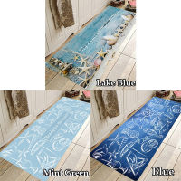 Beach Wood Panel and Starfish Printed Runner Rug Runner Carpet For Living Room Bedroom Bathroom Non-slip Absorbent