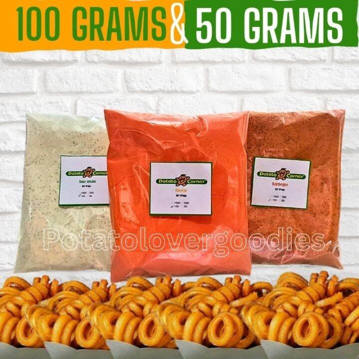 Potato Corner Flavor Fries Powder Cheese Barbecue Sourcream 100 grams