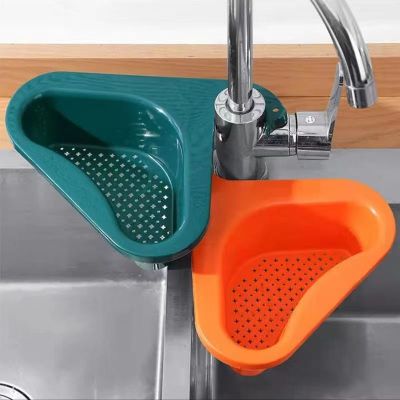 ▦▥▲ Kitchen Sink Drain Strainer Basket Leftover Garbage Filter Swan Shape Hanging Vegetable Washing Drainer Triangular Storage Rack