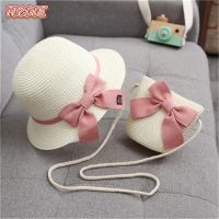 ❄ FEEDDI Kanak-Kanak Sunshade Hat Budak Perempuan Spring dan Summer New Straw Hat Coin Purse Baby Sunscreen Beach Hat Sun Fisherman Hat