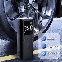 New Wireless Car Tire Inflator Rechargeable Mini Electric Air Compressor Inflatable Air Pump with LED Lamp Power Bank Function