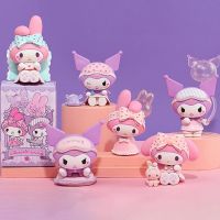 ตัวการ์ตูน Sanrio ชุดนอนชุดที่น่ารักคอลเลกชันหุ่นแอ็คชั่น Kuromi My Melody หุ่นตุ๊กตารูปปั้นของเล่นเด็กของขวัญแอคชั่น