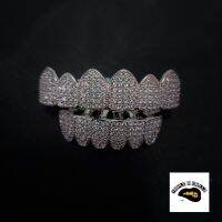 GRILLZ SILVER DIAMOND ฟันฮิปฮอปแฟชั่น ครอบฟันสำเร็จรูป Teeth grillz Grillz