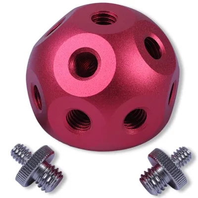 Versatile Metal Magic Ball+2x 14-38"Adapter Screw for Camera Holder Umbrella cket Flash Mount Light Stand Tripod Ballhead
