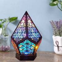 LED Bohemian Corner Floor Lamp Diamond Starry Sky Light Projection Lamp Floor Light Standing Lamp for Living Room Bedroom Decor