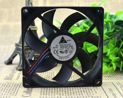 ☇✁۩ Wholesale: 9CM AFB0912HD 12V 0.24A Delta 90x90x20 3 line double ball server chassis fan
