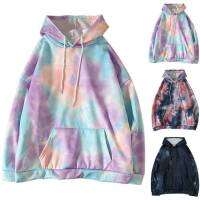 Hoodie Tali Leher Wanita Baju Perempuan Women Tie Dye Pockets Comfortable Warm Fashion Clothes