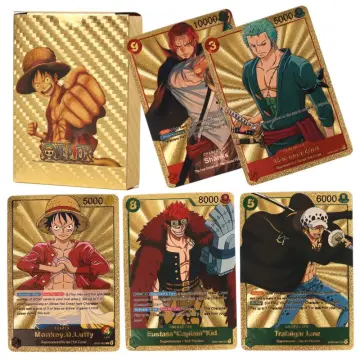 24k Gold Foil Plated One Piece Monkey D Dragon Anime Card