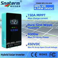 4500W MPPT ตัวแปลงพลังงานแสงอาทิตย์แบบผสม24VDC ในตัว230VAC 150A MPPT Pure Sine Wave Output (อุปกรณ์เสริม) WIFI