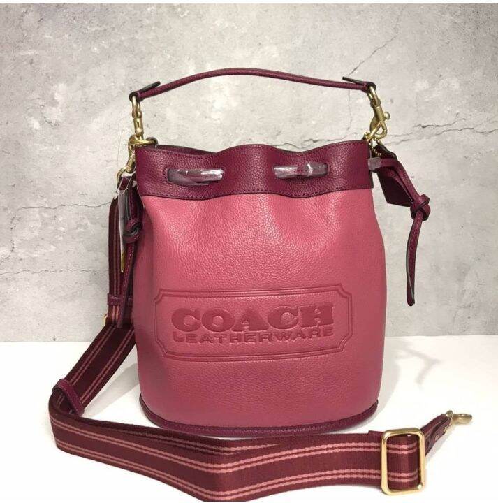Authentic Coach Field Bucket Bag In Colorblock With Coach C3850 Badge