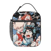 My Hero Academia Anime Manga Thermal Insulated Lunch Bags Women MHA All Might Portable Lunch Tote Picnic Multifunction Food