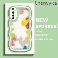 เคส Chenyyyka สำหรับ Realme 6 6S Narzo เคสการ์ตูนดีสีน้ำดีไซน์ใหม่ขอบคลื่นนุ่มกันกระแทกแบบใสเคสมือถือโปร่งใสลายกล้องถ่ายรูปเรียบง่ายอ่อนโยนฝาครอบป้องกัน