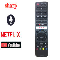 【Free shipping】 Original GB346WJSA GB326WJSA สำหรับ SHARP TV รีโมทคอนโทรล Voice Fernbedienung Netflix และ YouTube ใช้งานร่วมกับ TV รุ่น GB326WJSA ใช้งานร่วมกับ TV รุ่น2T-C50BG1X 4T-C70BK2UD 4T-C60B