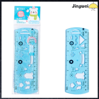 JINGWEI 3pcs พับเก็บได้ เครื่องมือวัดขนาด ไม่แตกหักง่าย เซนติเมตรหน่วยเซนติเมตร ไม้บรรทัดสำหรับผู้ปกครอง ยืดหยุ่นได้ 15ซม. ค่ะ เครื่องมือร่างแบบ ออฟฟิศสำหรับทำงาน