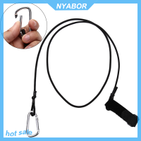 NYABOR 1PC เรือคายัคเรือแคนูปลอดภัยคันเบ็ด lanyard Paddle Leash โต้คลื่น tether Holder