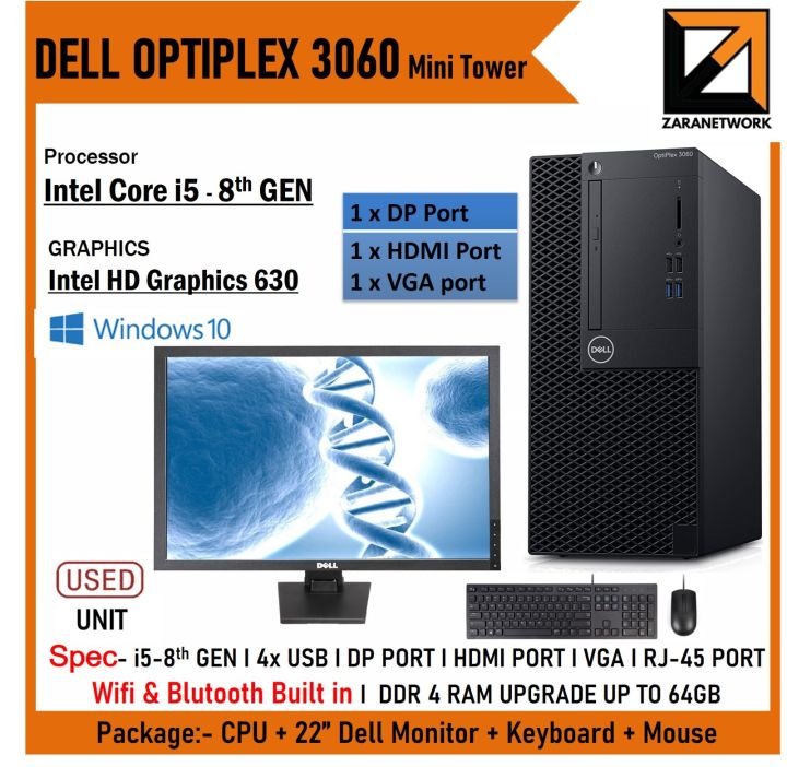 Newest Dell Optiplex 3040 Micro Computer Mini Tower PC (Intel Quad