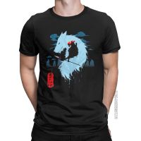 Princess Mononoke Black Tshirt | Princess Mononoke Shirt Cotton - Shirt Mens Cotton XS-6XL