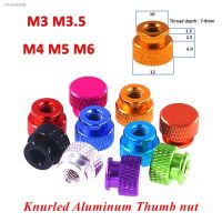 ❦ 1-10Pcs M3 M3.5 M4 M5 M6 Blind Hole Frame Hand Tighten Nuts Anodized Aluminum Knurled High Step Thumb Nut For RC Model 10 Colors