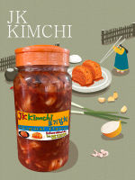 สินค้าพร้อมส่ง กิมจิ บรรจุภัณฑ์ใหม่ NEW  JK Kimchi 1 KG. 포기김치 รสชาติดี ต้นตำรับจากเกาหลี