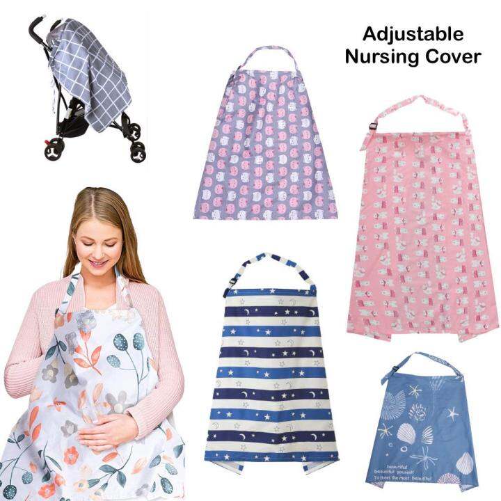 Adjustable Breastfeeding Nursing Cover Maternity Shawl Apron Lazada