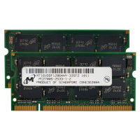 ไมครอน DDR RAM 2GB (2X1GB) โน้ตบุ๊ก333MHz,หน่วยความจำ PC-2700S 200Pin SODIMM 2.5V โมดูลเมมโมรี่ RAM DDR แล็ปท็อป