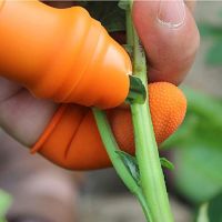 【YF】 Silicone Thumb Finger Protector Gears Cutting Vegetable Harvesting Pinching Plant Blade Scissors Garden Tools